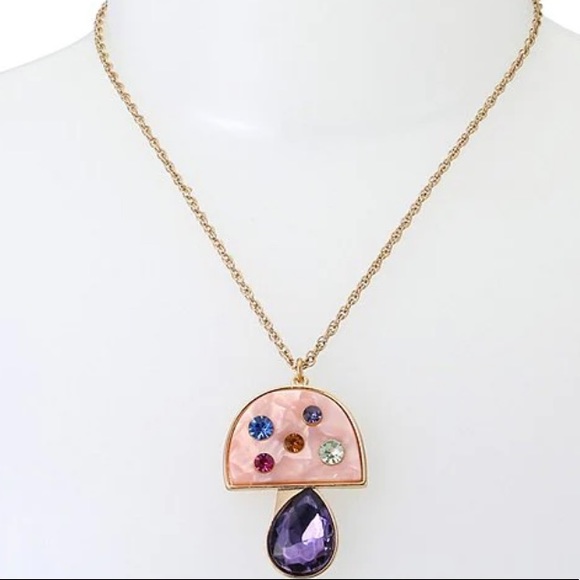 Betsey Johnson Jewelry - BETSEY JOHNSON Enchanted Mushroom Pendant Necklace